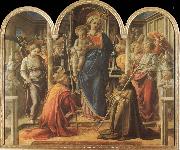 Fra Angelico Jungfru Maria med barnet painting